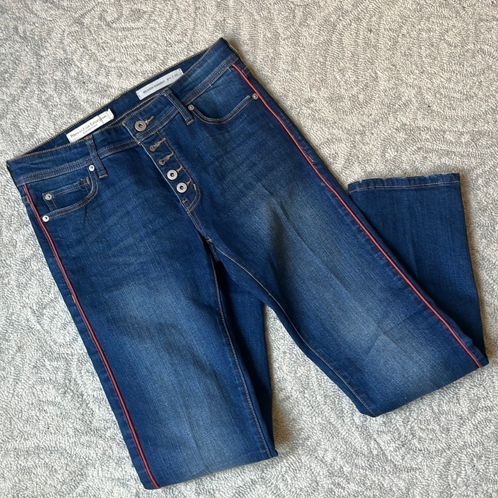 Anthropologie Pilcro Relaxed Straight Leg Jeans 25